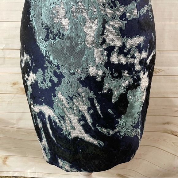 Zara Abstract Ink Splatter Jacquard Dress - Picture 5 of 14